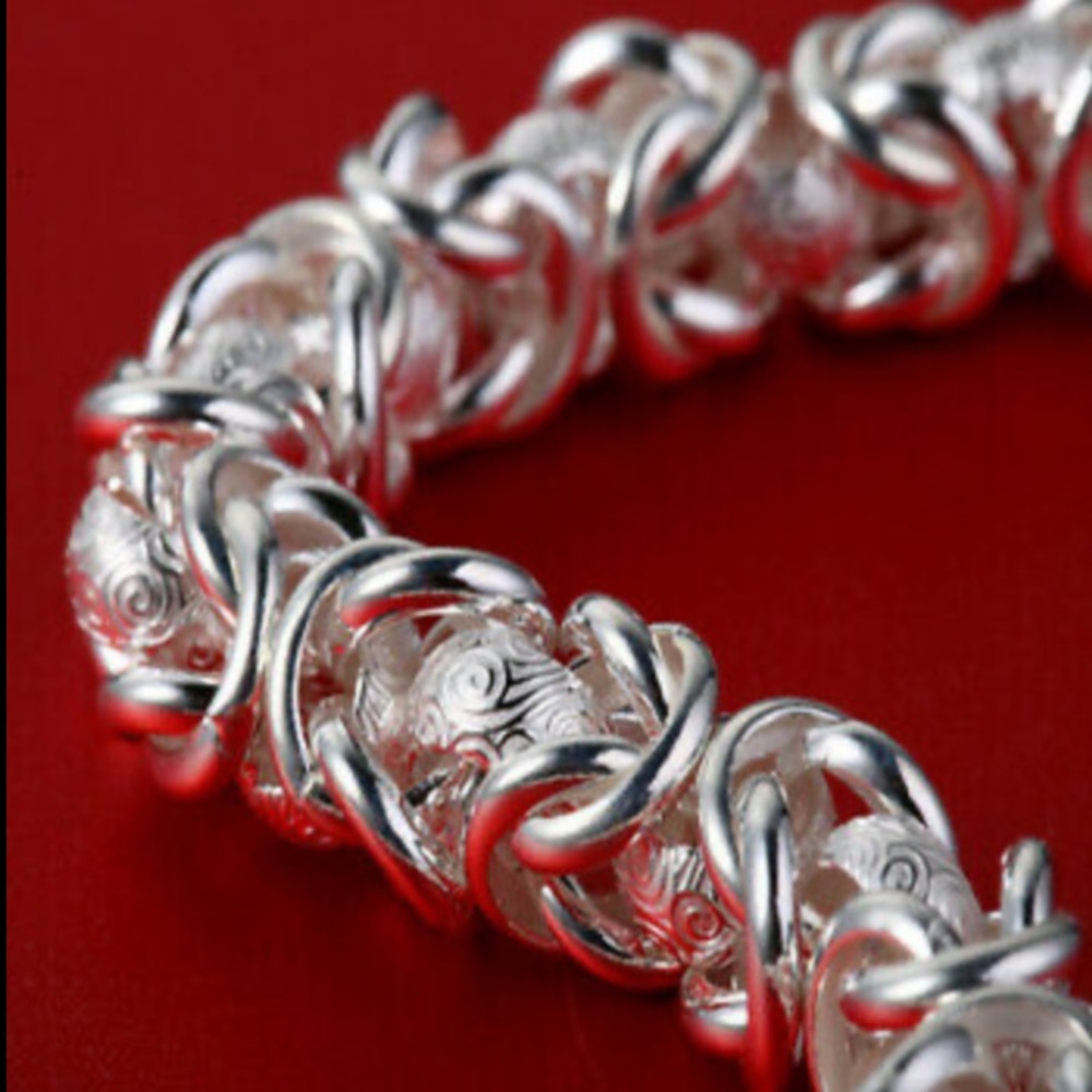 STERLING SILVER DRAGON BRACELET - Picture 5 of 7